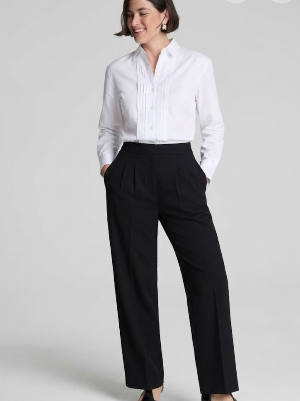 Spanx Ponte Pleated Barrel Leg Trousers Size SP